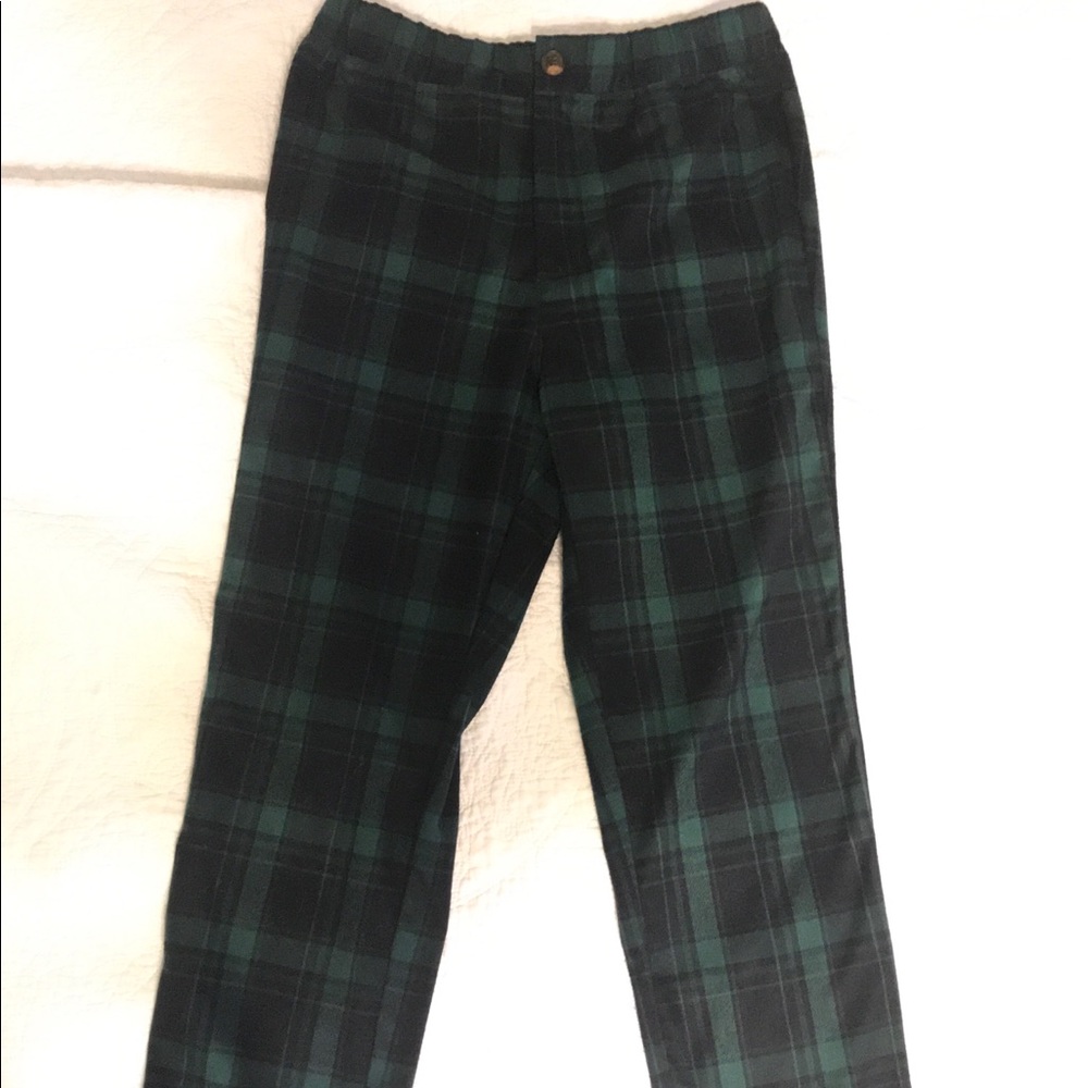 Tilly’s Sky and Sparrow Plaid Green Pants